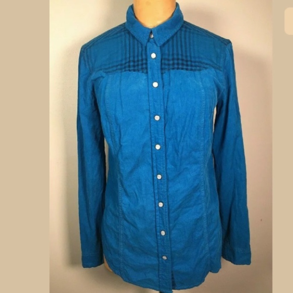 Anthro Holding Horses Corduroy Western shirt